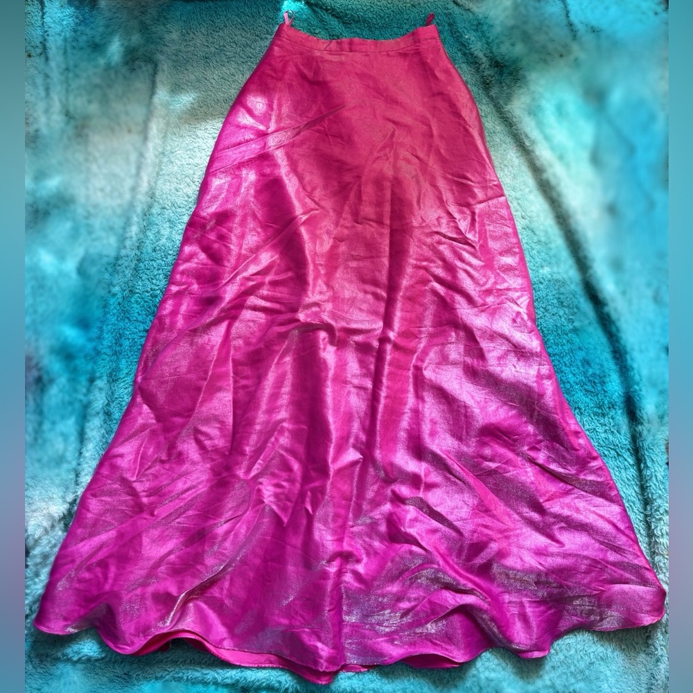 Y2K pink maxi skirt